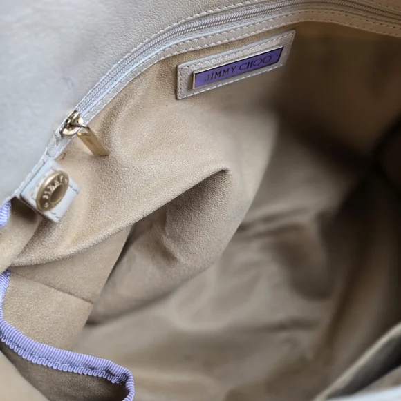 Jimmy Choo Elegant Cream Leather Handbag - Picture 11 of 13